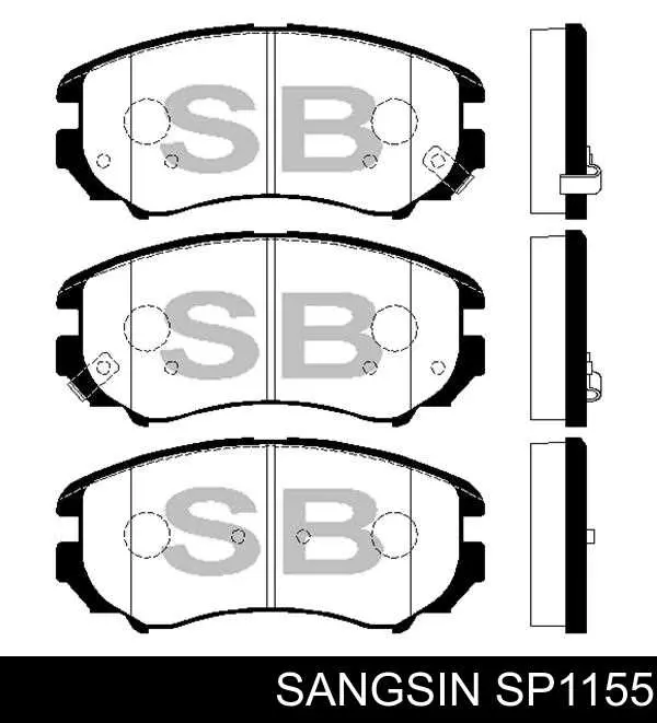 Гальмівні колодки Sangsin SP1155 ціна, від 19.45 USD