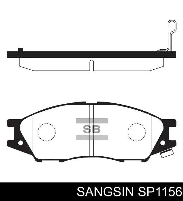 SP1156 Sangsin Передні гальмівні колодки