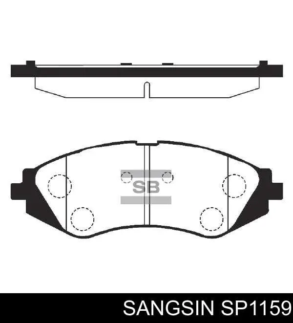SP1159 Sangsin Передні гальмівні колодки