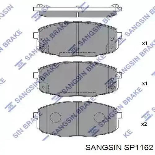 Гальмівні колодки Sangsin SP1162 ціна, від 21.61 USD