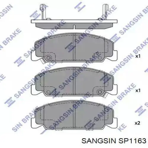 Задні гальмівні колодки Sangsin SP1163 ціна, від 14.29 USD
