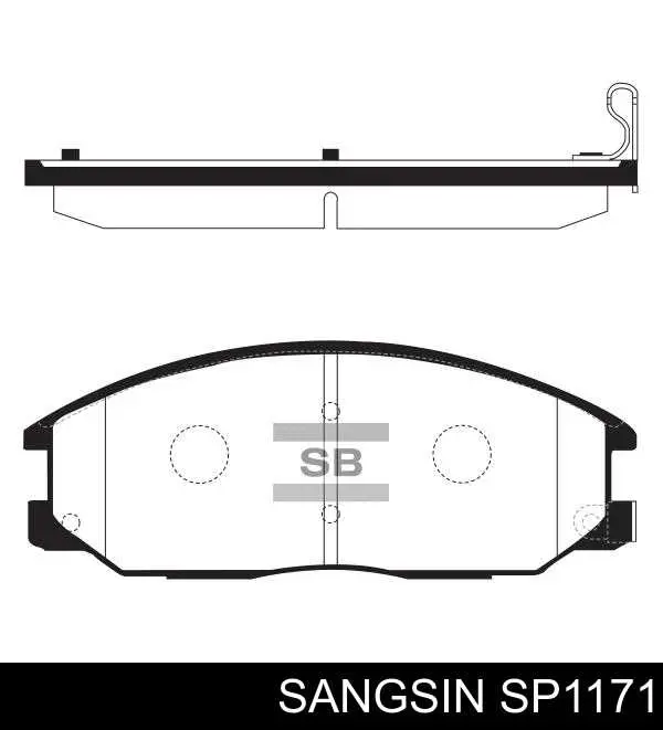 SP1171 Sangsin Передні гальмівні колодки