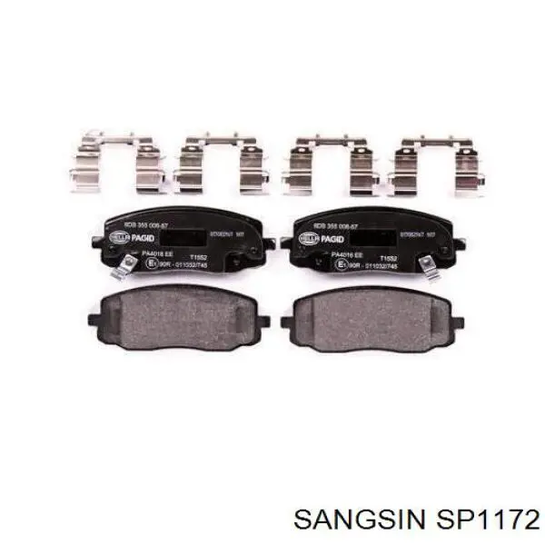 Передні тормозні колодки SP1172 Sangsin