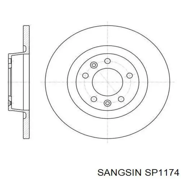 Передні тормозні колодки SP1174 Sangsin