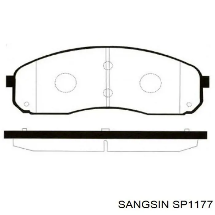 Колодки гальмівні передні, дискові SP1177 Sangsin