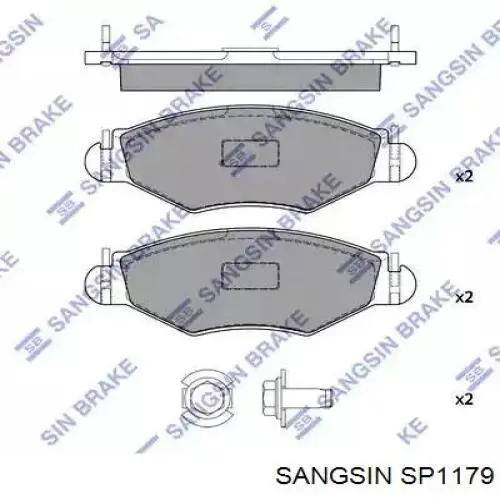 SP1179 Sangsin Передні гальмівні колодки
