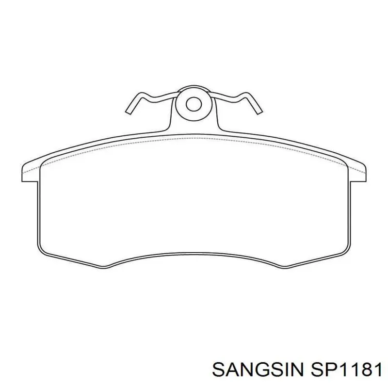 Купити SP1181 Sangsin Колодки гальмівні передні, дискові