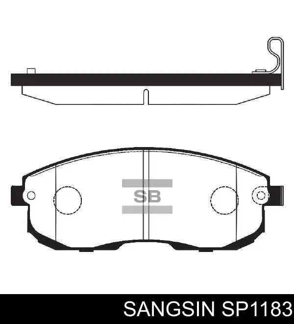 Гальмівні колодки Sangsin SP1183 ціна, від 19.59 USD