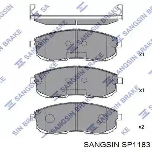 SP1183 Sangsin колодки гальмівні передні, дискові