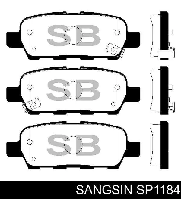 Задні гальмівні колодки Sangsin SP1184 ціна, від 18.01 USD