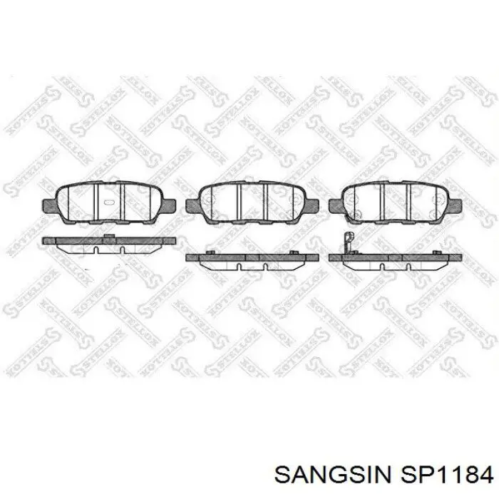 Купити SP1184 Sangsin Задні колодки
