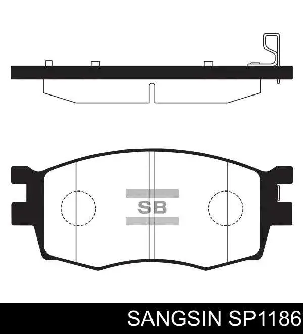Купити SP1186 Sangsin Колодки гальмівні передні, дискові