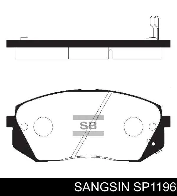Гальмівні колодки Sangsin SP1196 ціна, від 24.06 USD
