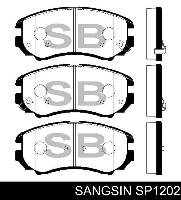 Гальмівні колодки Sangsin SP1202 ціна, від 19.18 USD