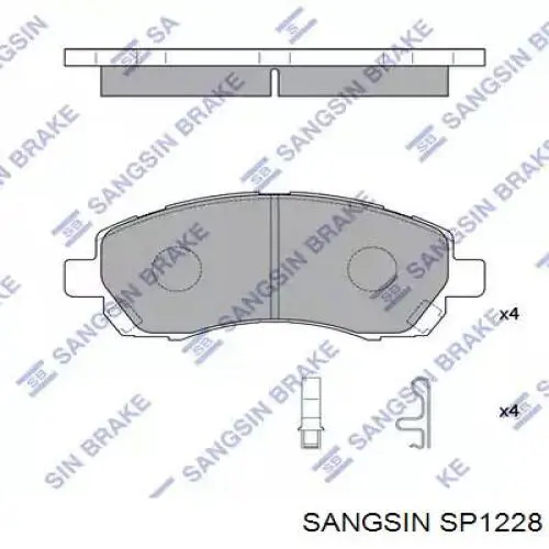 Гальмівні колодки Sangsin SP1228 ціна, від 19.89 USD