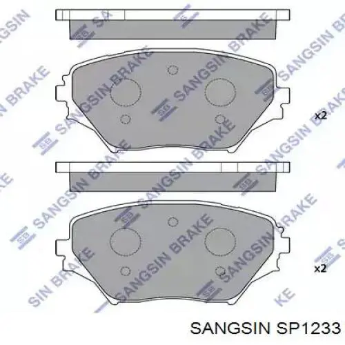 Колодки гальмівні передні, дискові SP1233 Sangsin