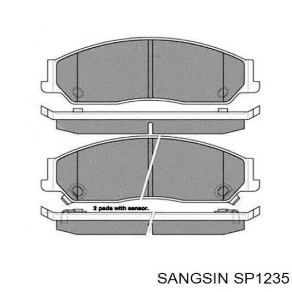 SP1235 Sangsin Передні гальмівні колодки