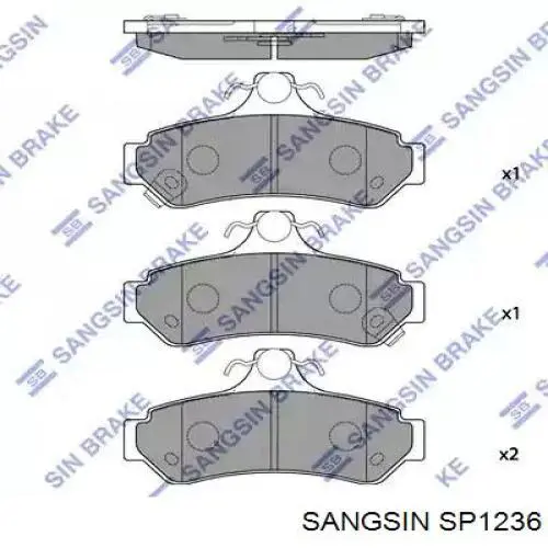 Купити SP1236 Sangsin Задні колодки