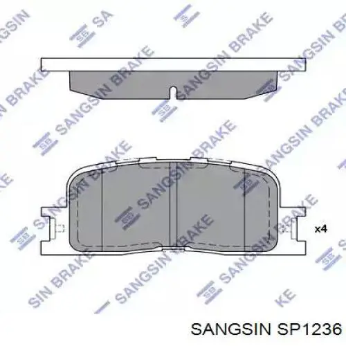 Задні гальмівні колодки SP1236 Sangsin