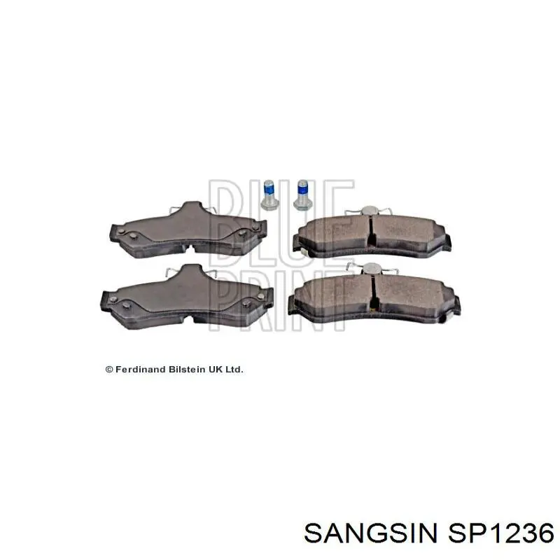 SP1236 Sangsin Колодки гальмівні задні, дискові