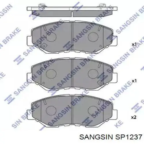Гальмівні колодки Sangsin SP1237 ціна, від 23.79 USD