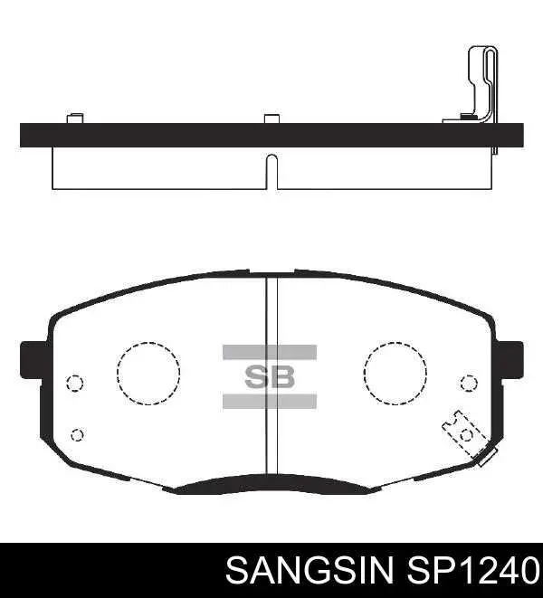 Гальмівні колодки Sangsin SP1240 ціна, від 20.59 USD