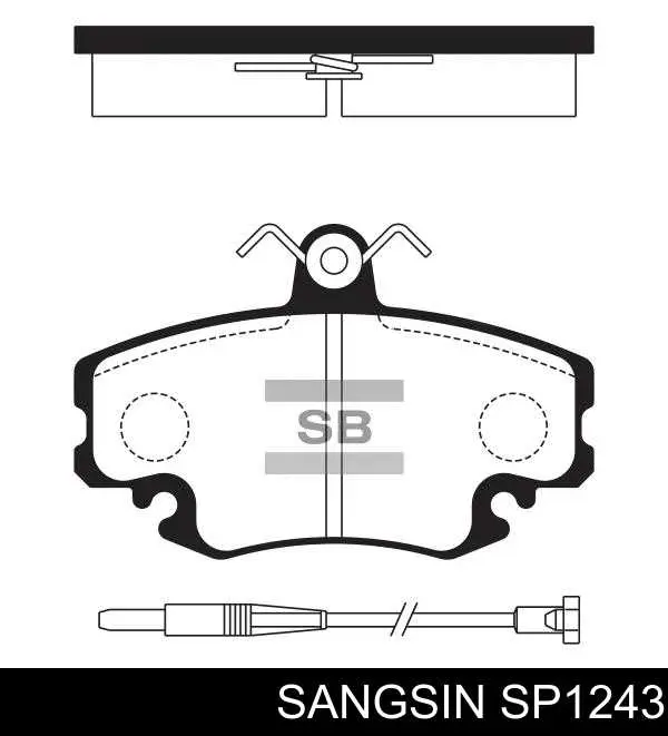 Гальмівні колодки Sangsin SP1243 ціна, від 17.20 USD