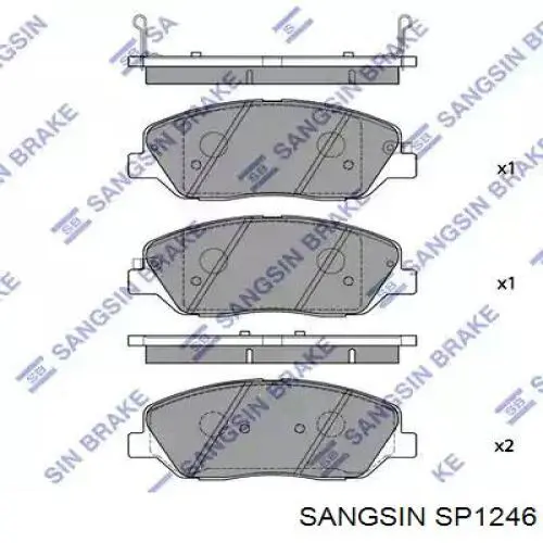 Гальмівні колодки Sangsin SP1246 ціна, від 26.19 USD
