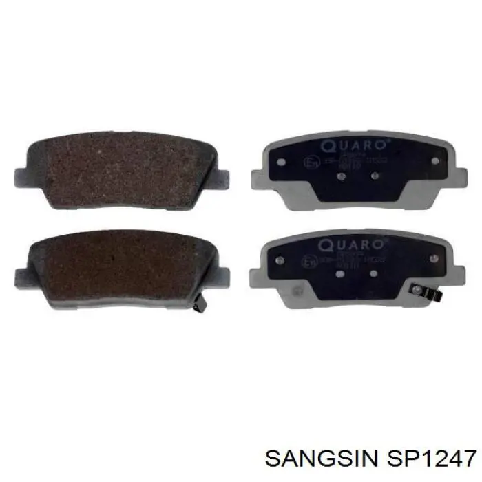 SP1247 Sangsin колодки гальмові задні, дискові