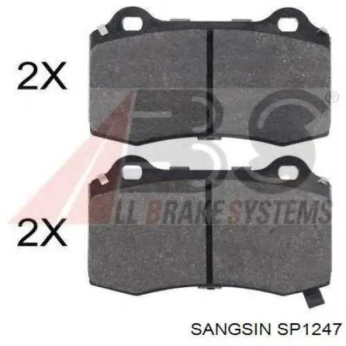 Купити SP1247 Sangsin Задні колодки