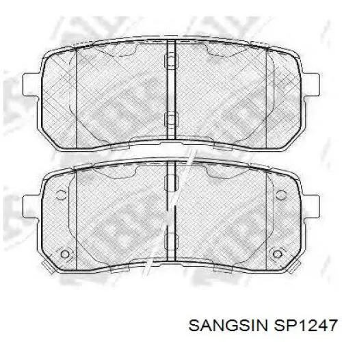 Задні гальмівні колодки SP1247 Sangsin