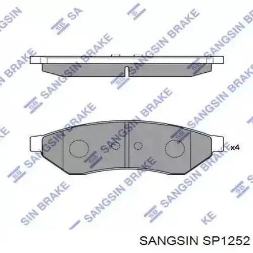 Задні гальмівні колодки Sangsin SP1252 ціна, від 16.91 USD