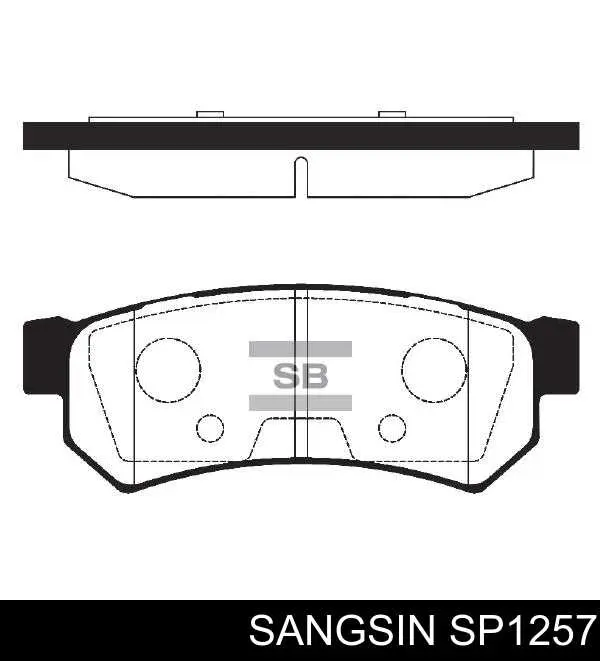 Задні гальмівні колодки Sangsin SP1257 ціна, від 12.36 USD
