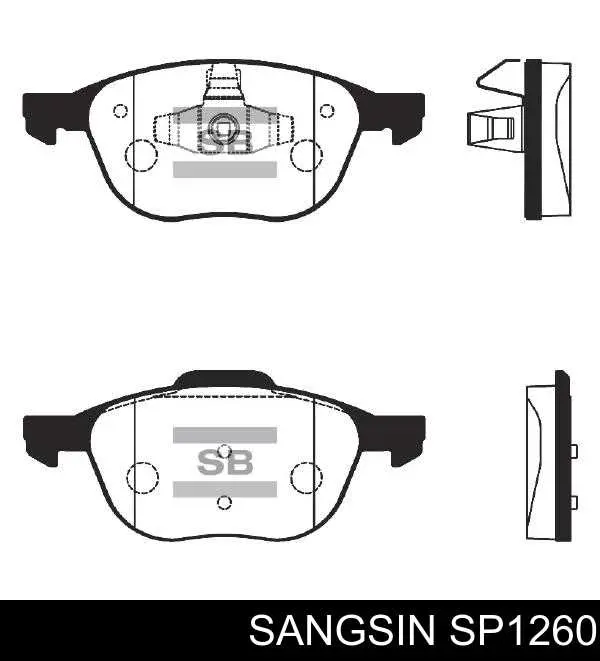Гальмівні колодки Sangsin SP1260 ціна, від 20.91 USD