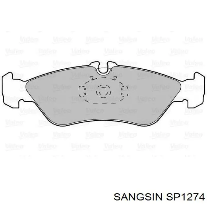 SP1274 Sangsin Колодки гальмівні задні, дискові