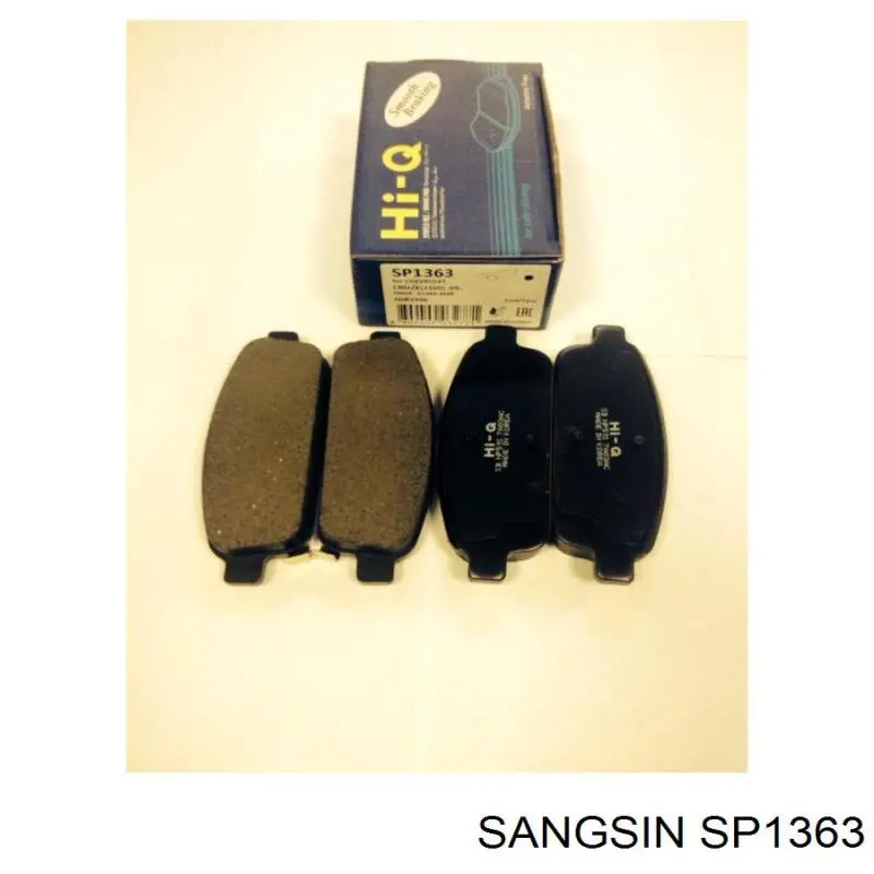 SP1363 Sangsin колодки гальмові задні, дискові