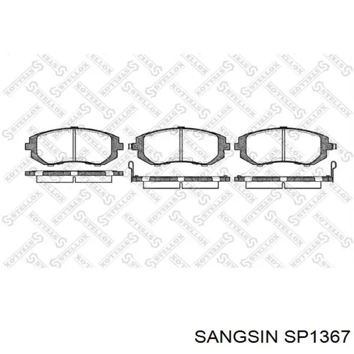 Передні тормозні колодки SP1367 Sangsin