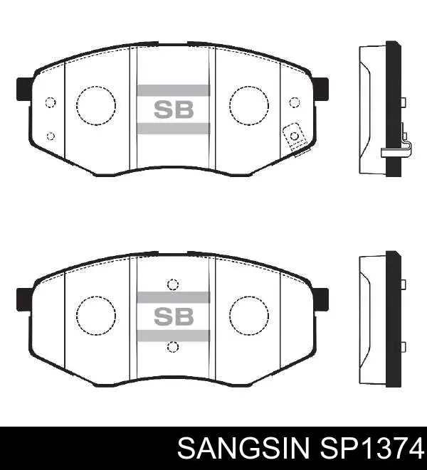 Купити SP1374 Sangsin Колодки гальмівні передні, дискові