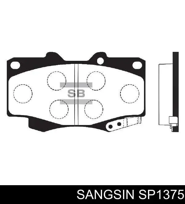 Гальмівні колодки Sangsin SP1375 ціна, від 22.40 USD