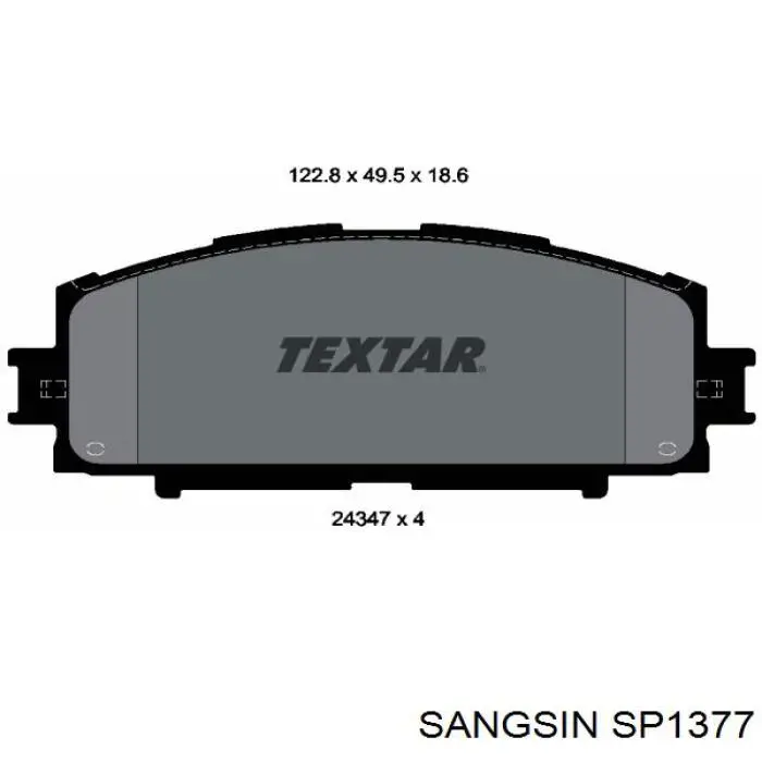 Колодки гальмівні передні, дискові SP1377 Sangsin