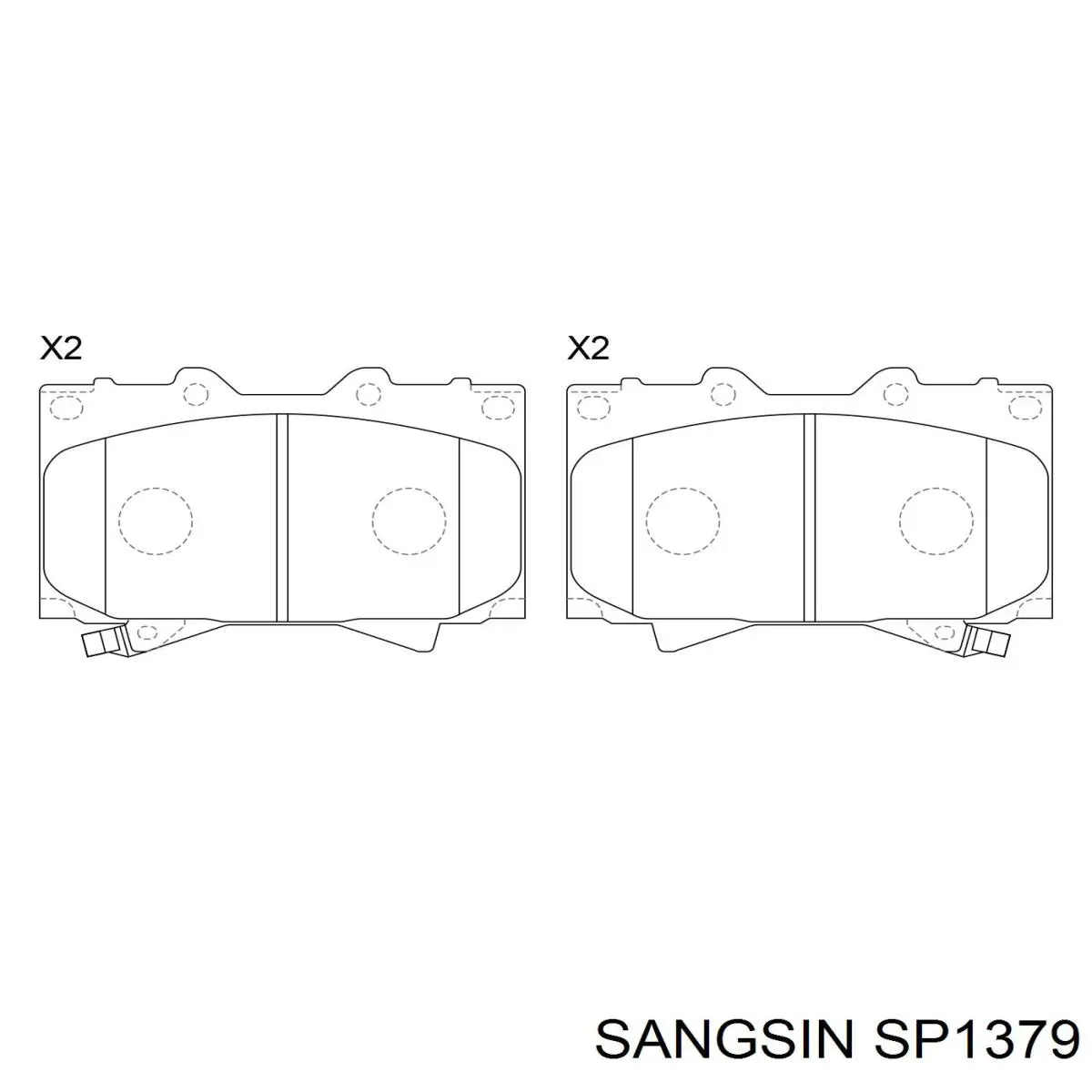 Передні тормозні колодки SP1379 Sangsin