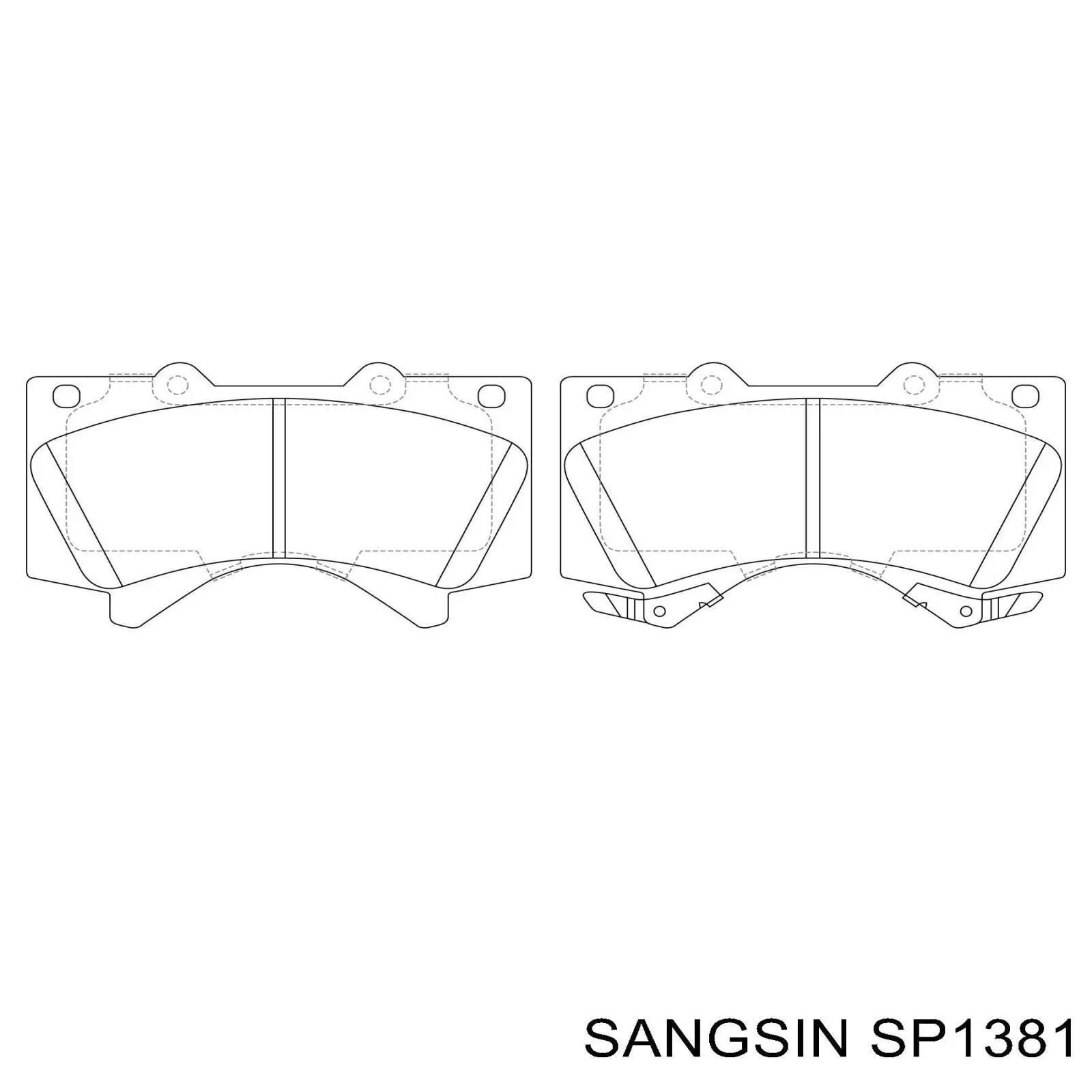 Передні тормозні колодки SP1381 Sangsin