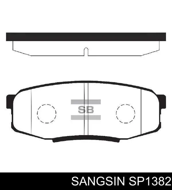 Купити SP1382 Sangsin Задні колодки