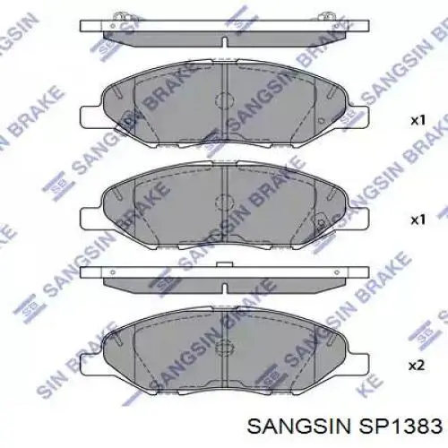 SP1383 Sangsin колодки гальмівні передні, дискові