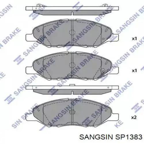 Колодки гальмівні передні, дискові SP1383 Sangsin