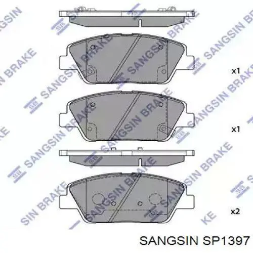 Гальмівні колодки Sangsin SP1397 ціна, від 24.46 USD