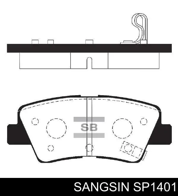 Купити SP1401 Sangsin Задні колодки