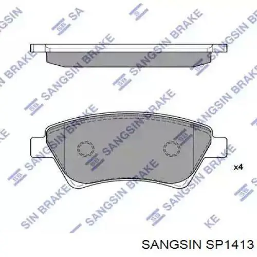 Колодки гальмівні передні, дискові SP1413 Sangsin