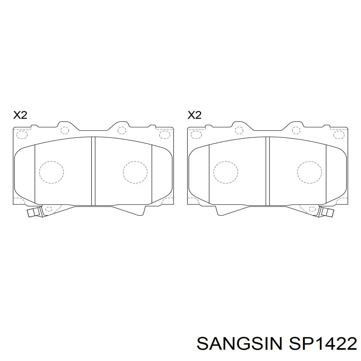 Колодки гальмівні передні, дискові SP1422 Sangsin