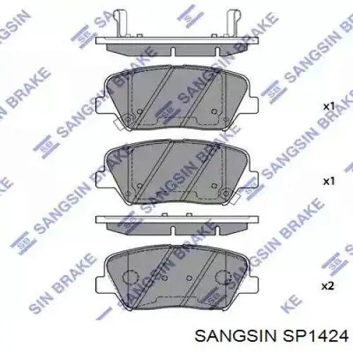 Колодки гальмівні передні, дискові SP1424 Sangsin